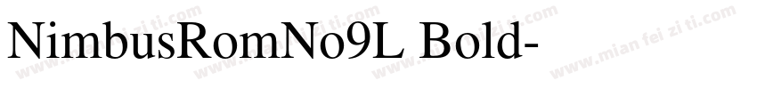 NimbusRomNo9L Bold字体转换